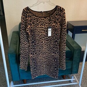 BCBG Max Azaria Sheen French Leopard Bodycon